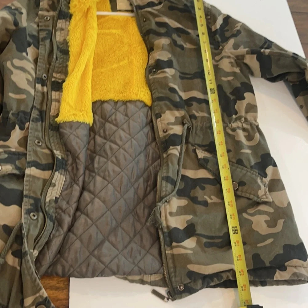 Ci Sono Camo Camouflage Military Utility Style Jacket Fleece Lining Medium - Picture 10 of 12